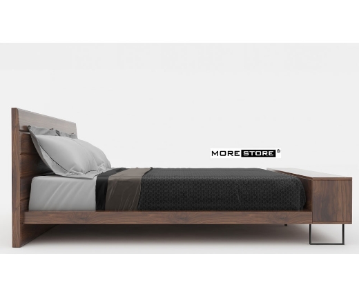 Ảnh của Giường ngủ gỗ veneer đuôi giường kết hợp kệ decor